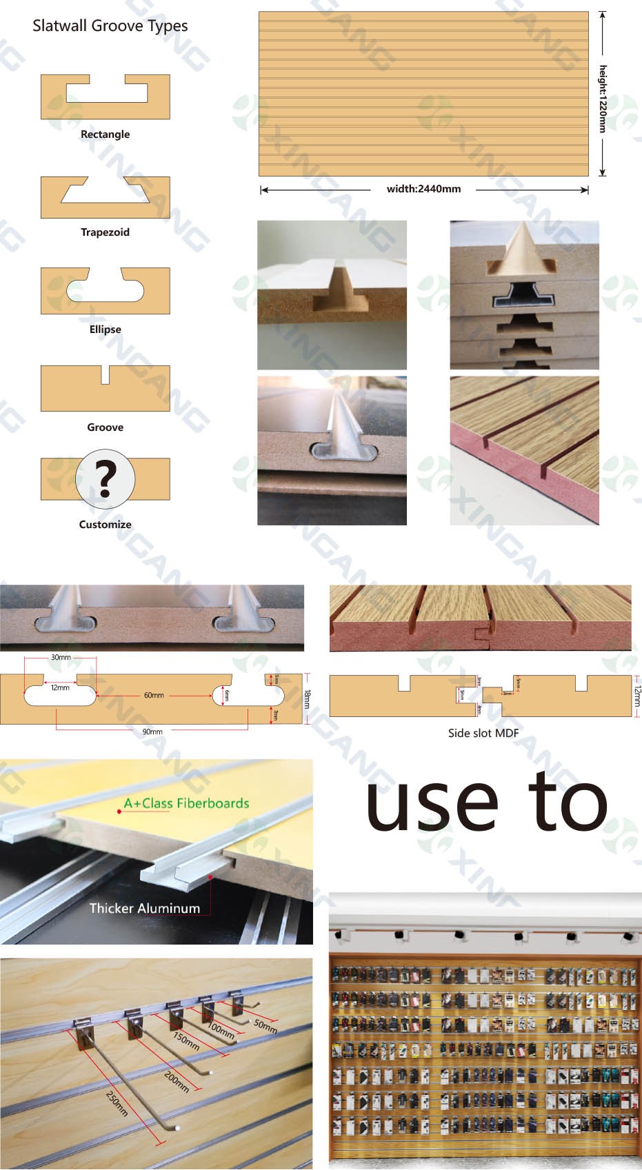 SINGLE&DOUBLE-SIDED MDF SLATWALL