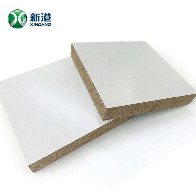 15mm 1200*2400mm High Strength MDF Gloss White Surface Furniture Paper Face