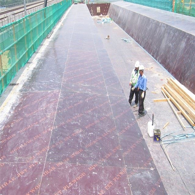 Cheap Price 18mm 3/4 Finger Jointed Recycled Core Wood Marin Film Faced Plywood For Construction Concrete Forming Linyi Factory
