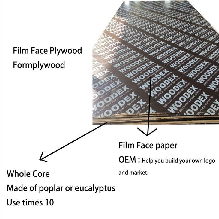 Hot Sale Film Faced Plywood For Construction Can Used Many Times18mm/20mm/21mm