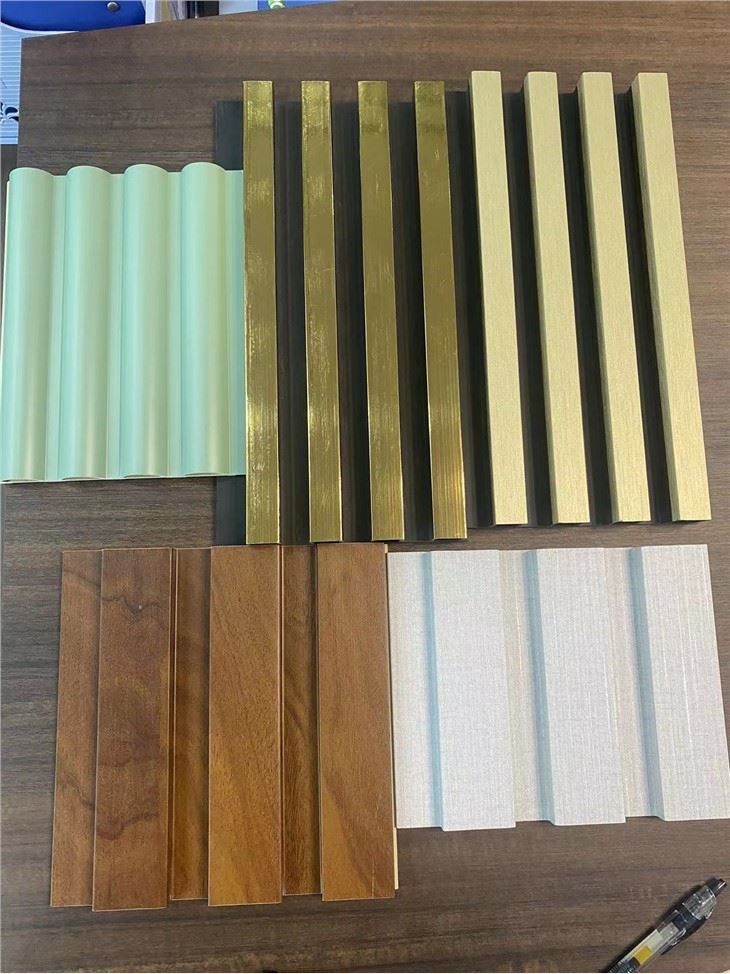 Indoor Decor Wood Plastic Composite PVC Coating Cladding Fluted Wall Board WPC Wall Panel