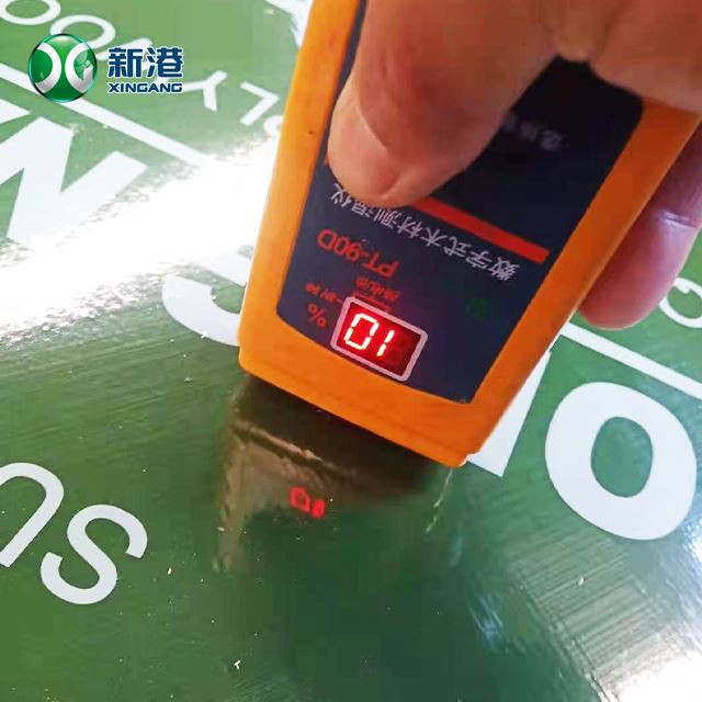 Plastic Surface Commercial Plywood Poplar Core Green Color High Quality Green Pp